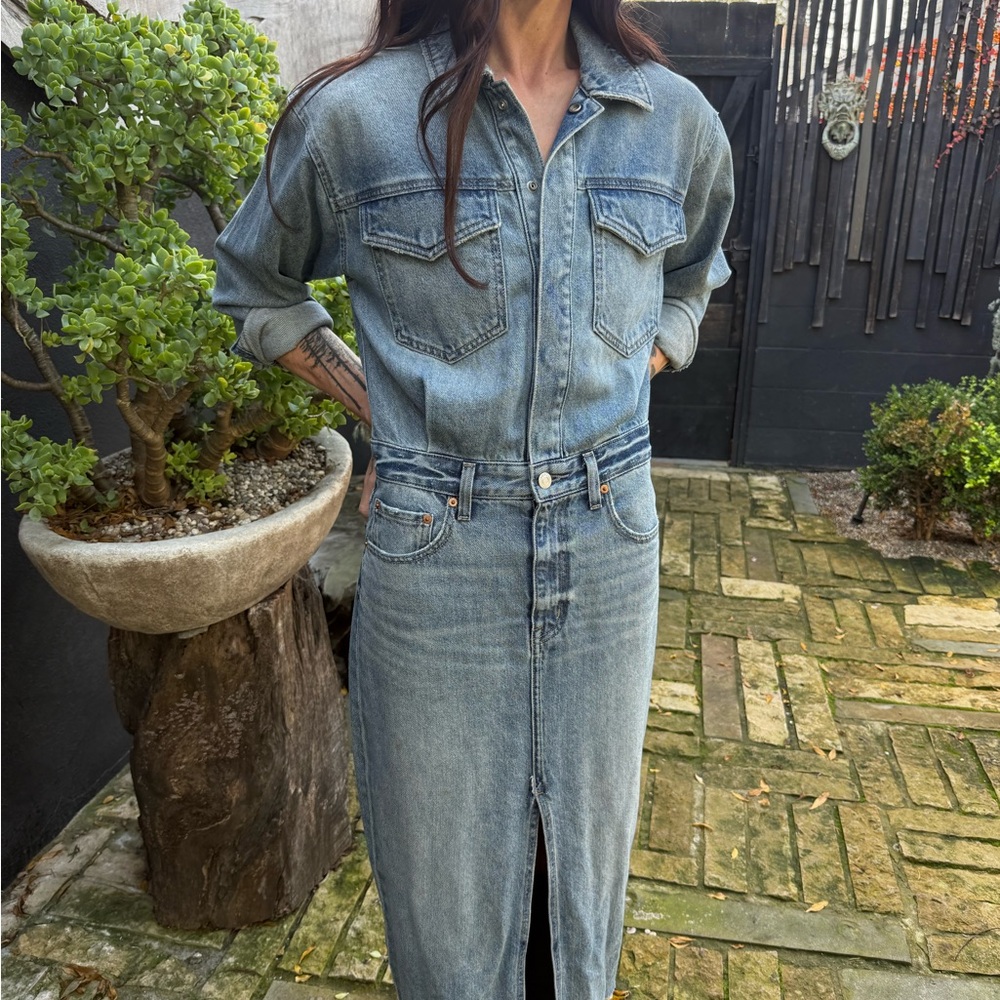 Pistola Denim Dress Midi Length